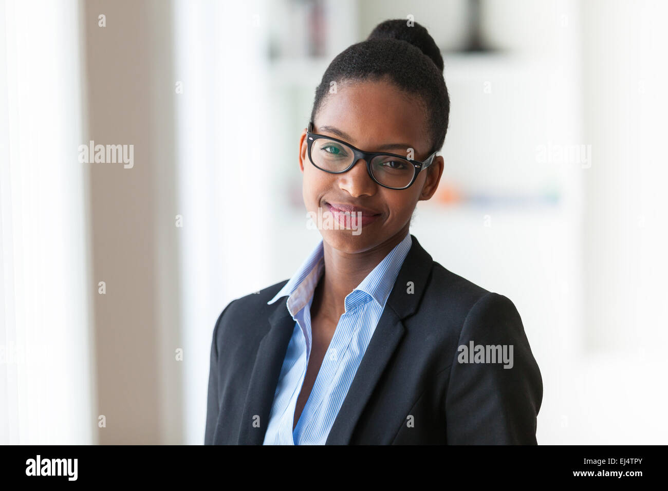 Portrait of a young African American business woman - Black people ...