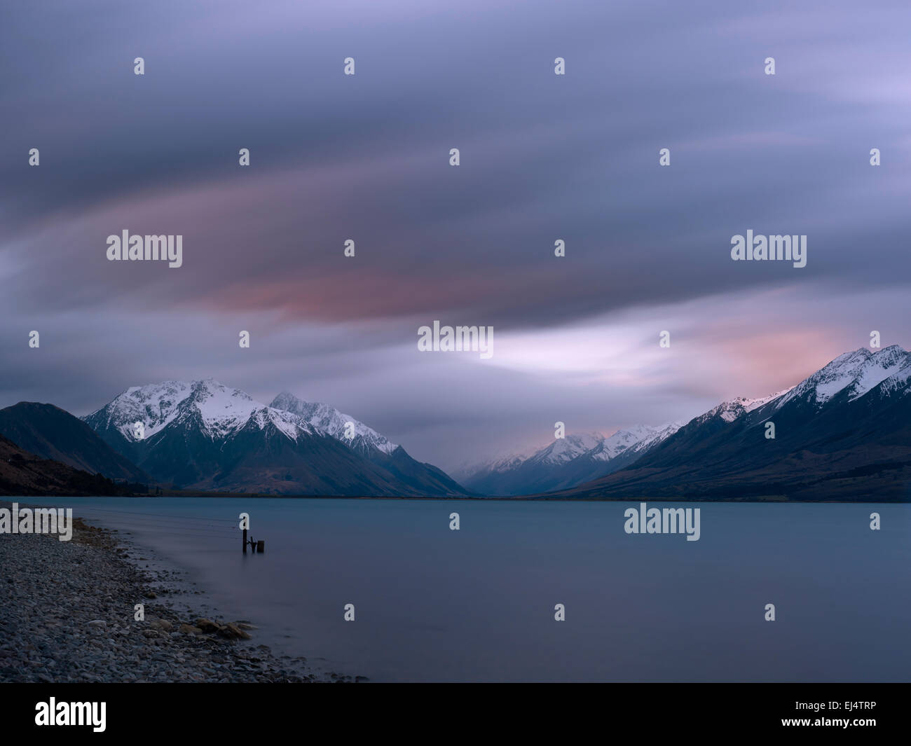Lake Ohau, Otago, South island, New Zealand Stock Photo - Alamy