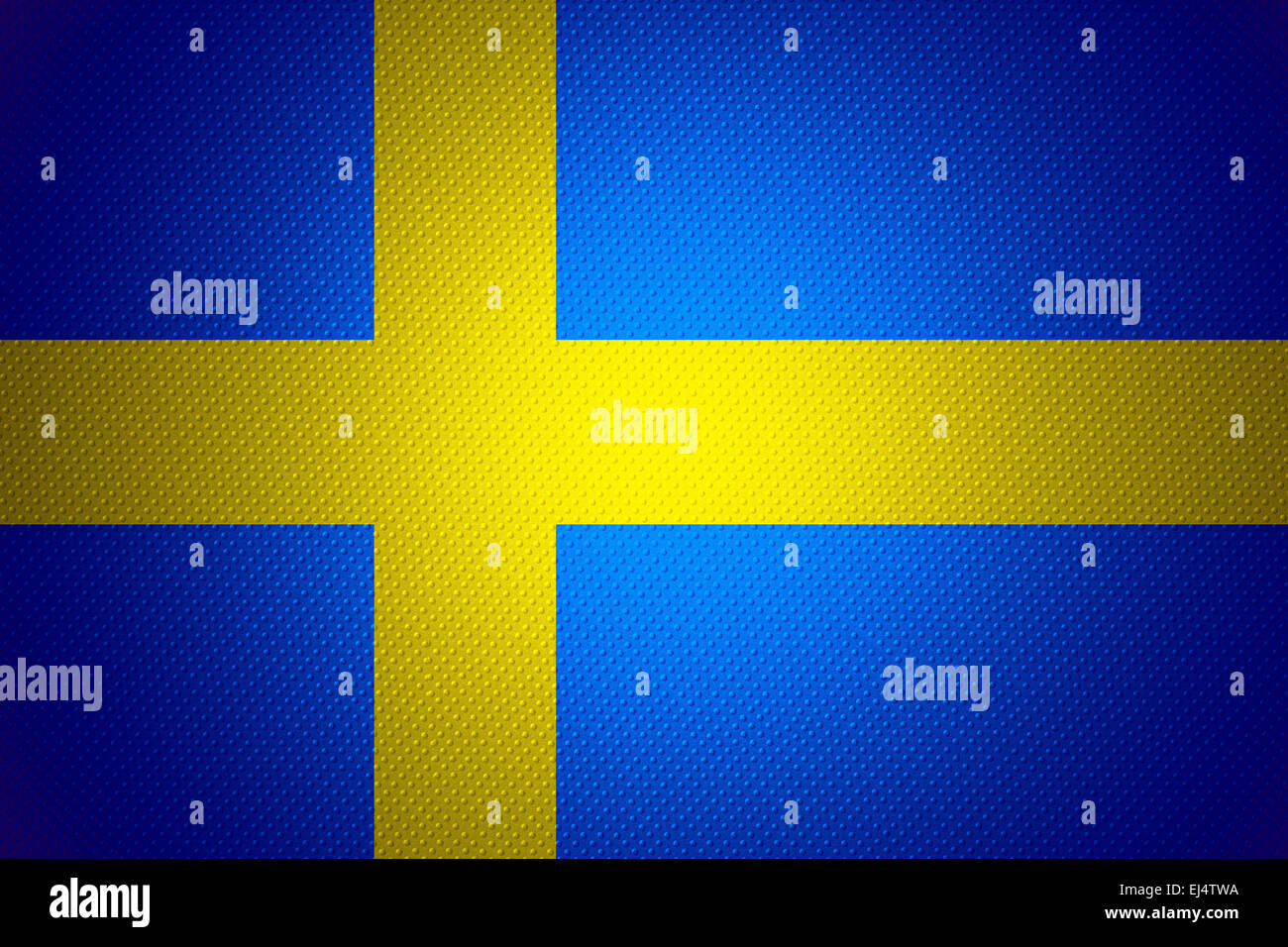 Sweden flag or Swedish banner on abstract texture Stock Photo