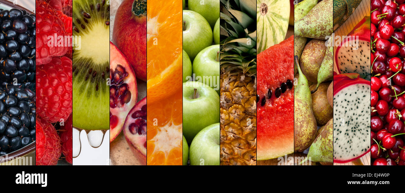 Fresh Fruit - website header panel Stock Photo