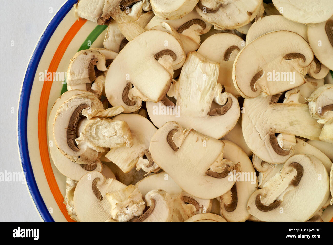 Mushrooms in a dish closeup Stock Photo - Alamy