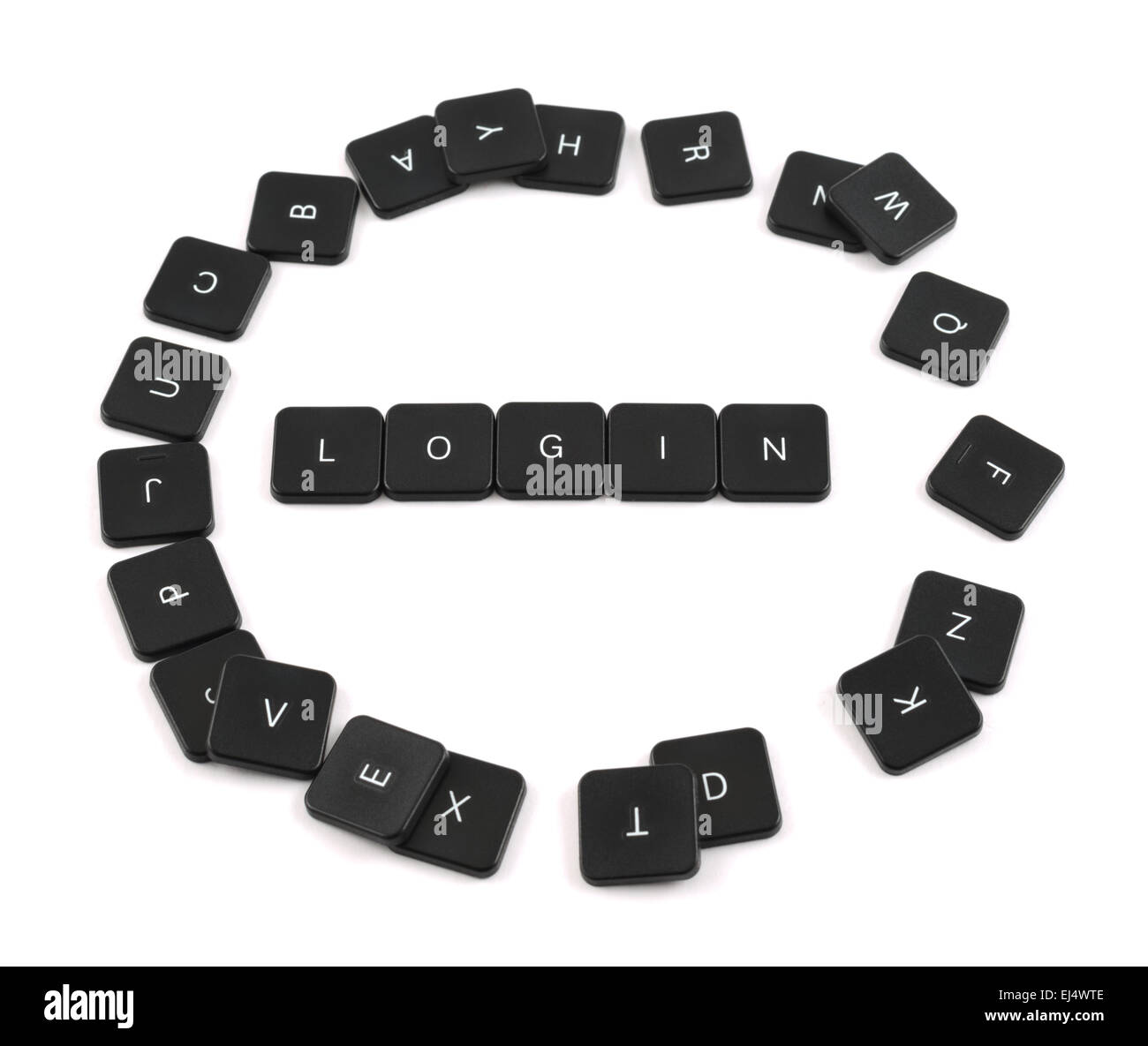 Word login made of keyboard buttons isolated Stock Photo Alamy