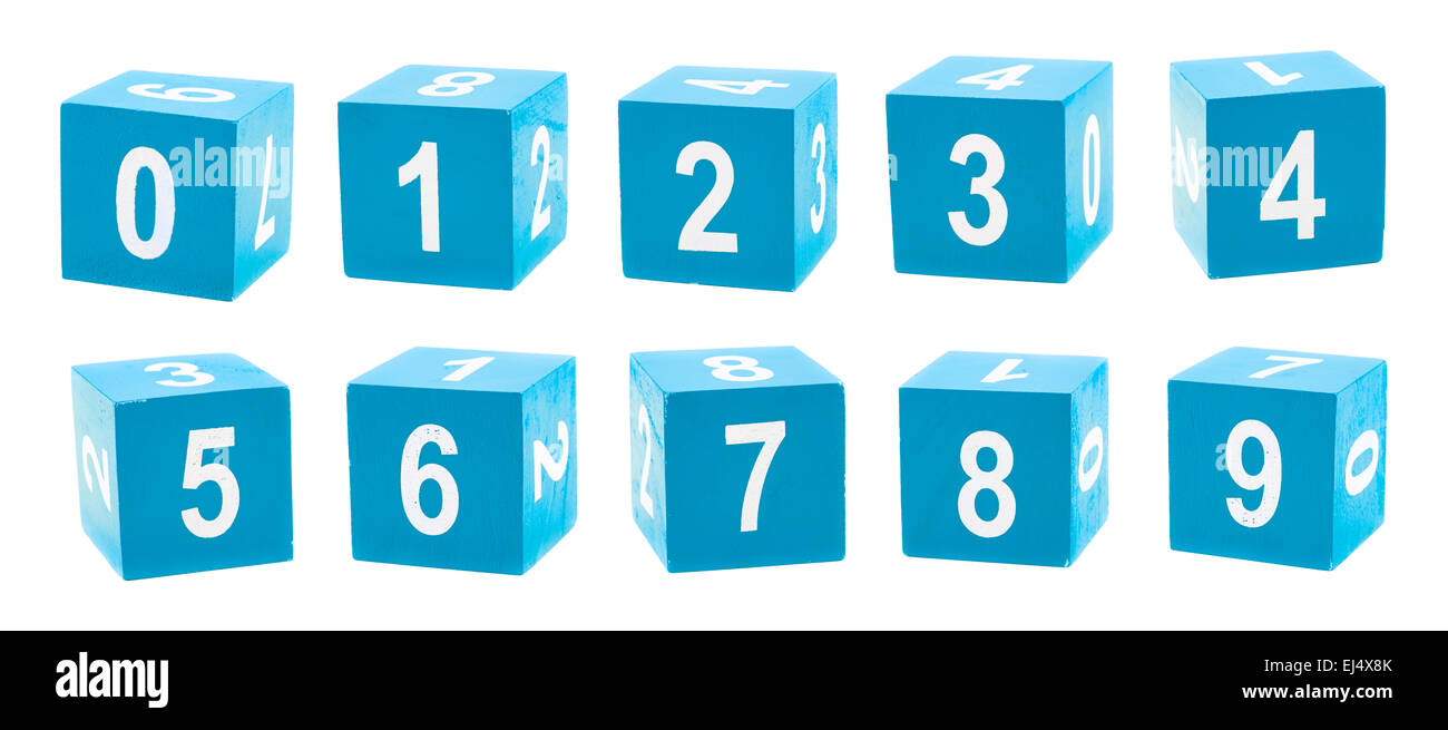 Playing cubes with a numbers Stock Photo