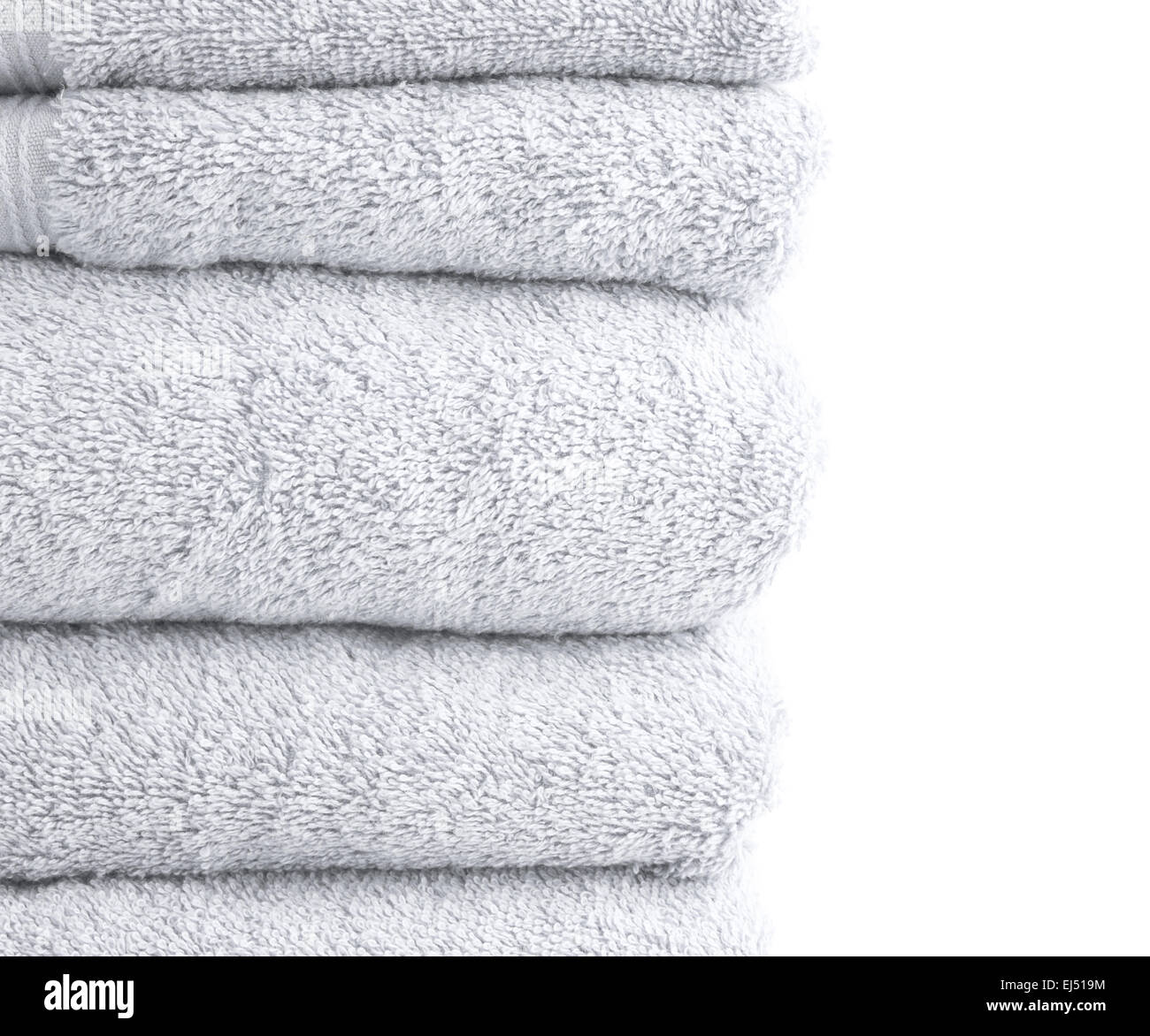 Terry cloth bath towel composition Stock Photo