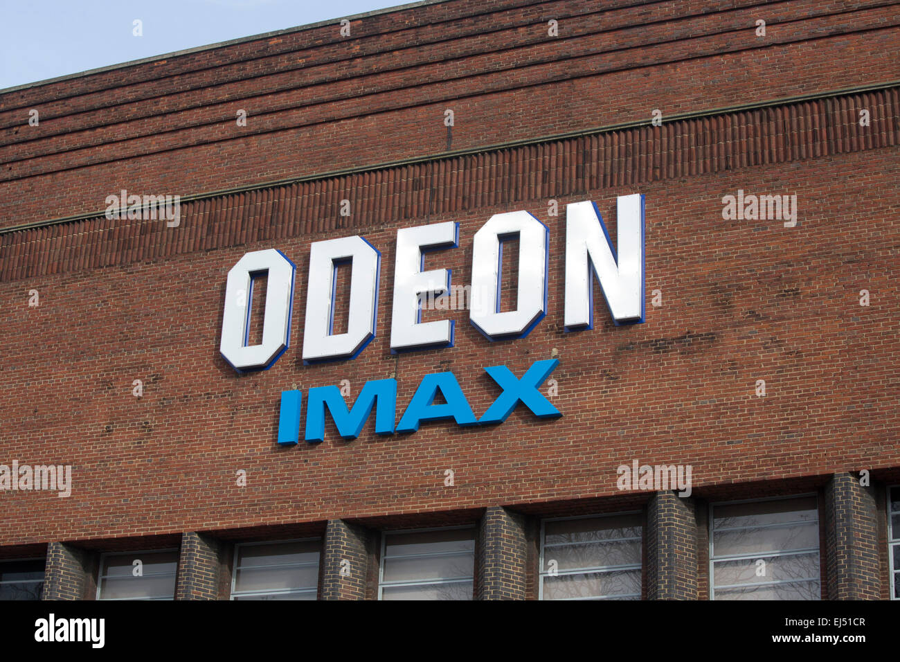 Odeon sign Swiss Cottage cinema film imax Stock Photo