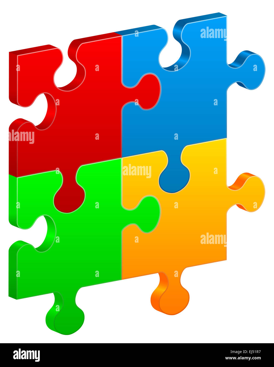 Puzzle piece on a white background. Vector illustration Stock Photo - Alamy