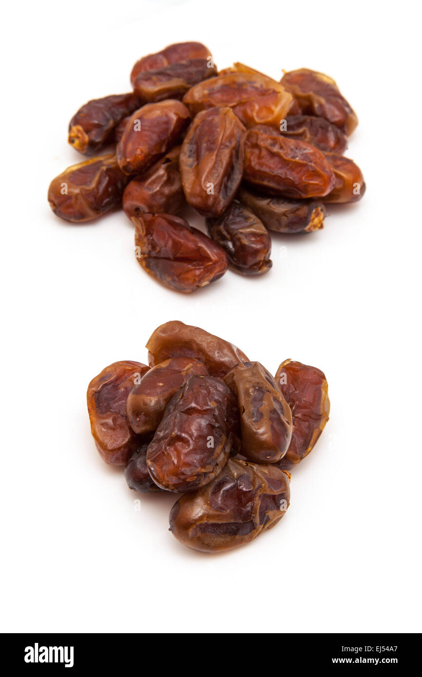 Halawi dates isolated on a white background. Halawi dates originate