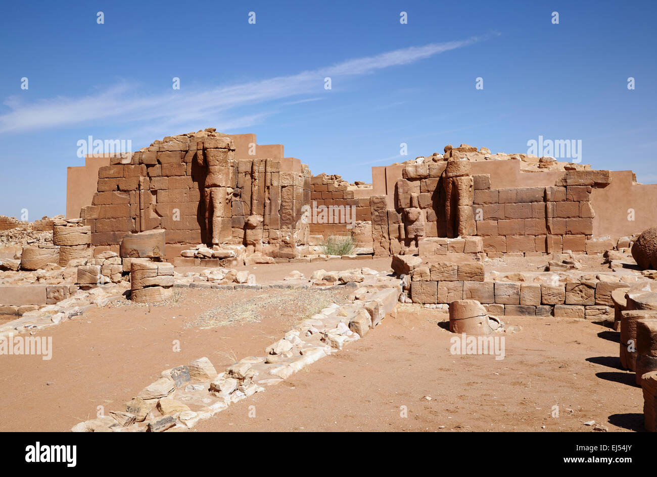 Temple 300 in the Great Enclosure at Musawwarat es-Sufra, North Sudan, Africa Stock Photo