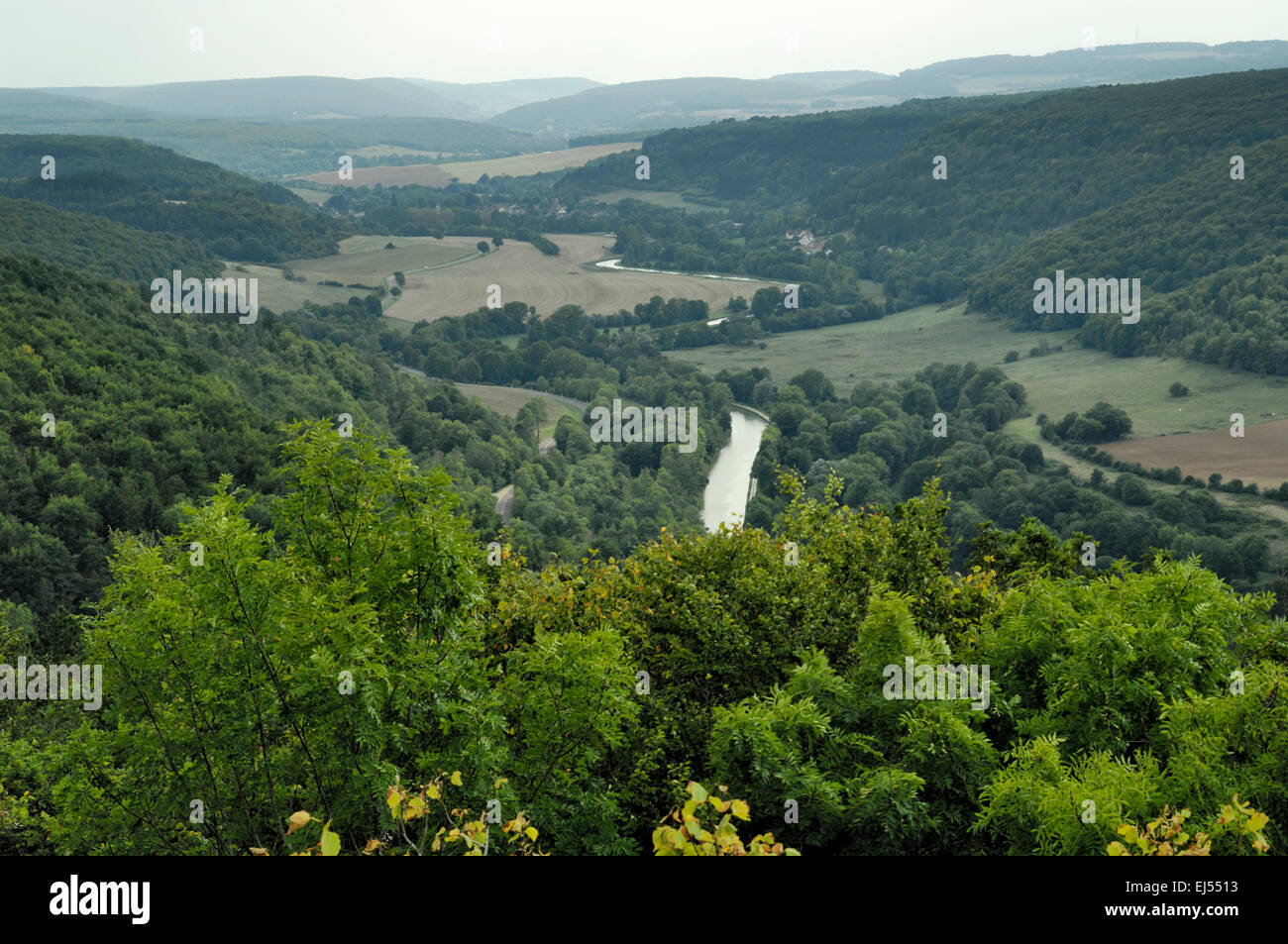 View of Vallée de l'Ouche from St.-Jean-de-Boeuf Stock Photo - Alamy