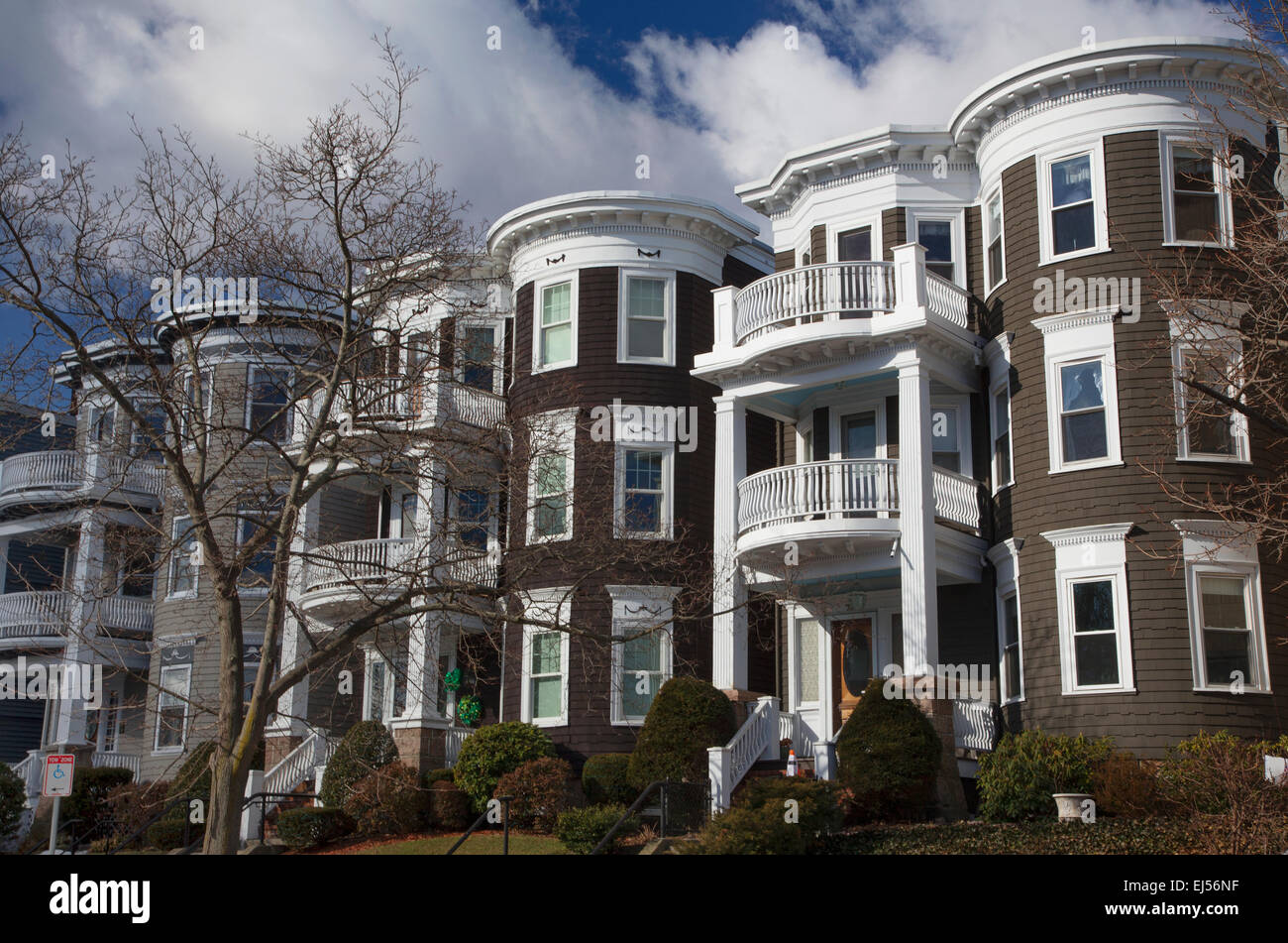 Upscale condos and homes of South Boston, Massachusetts, USA Stock Photo Alamy