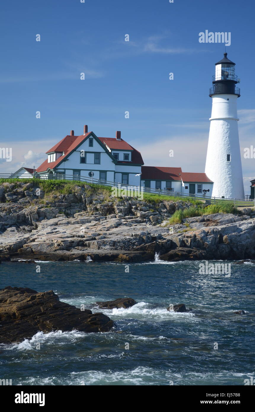 Portland Head Lighthouse in Maine Stock Photo