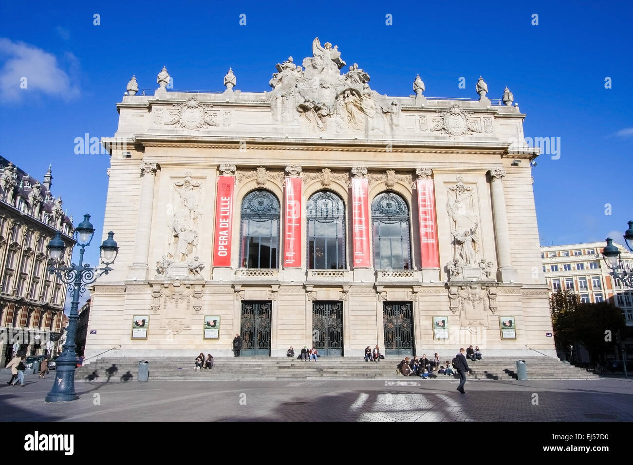LILLE, FRANCE - NOVEMBER 2, 2009: View on the Opera Building in the center of Lille, France. Stock Photo