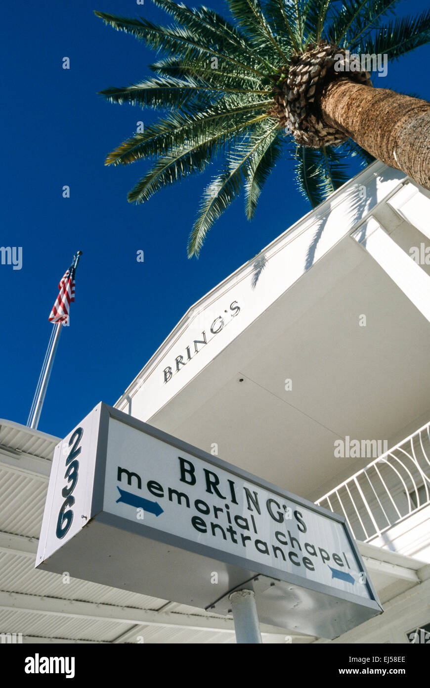 TUCSON, AZ SEPTEMBER 25 The front entrance of Bring's funeral home