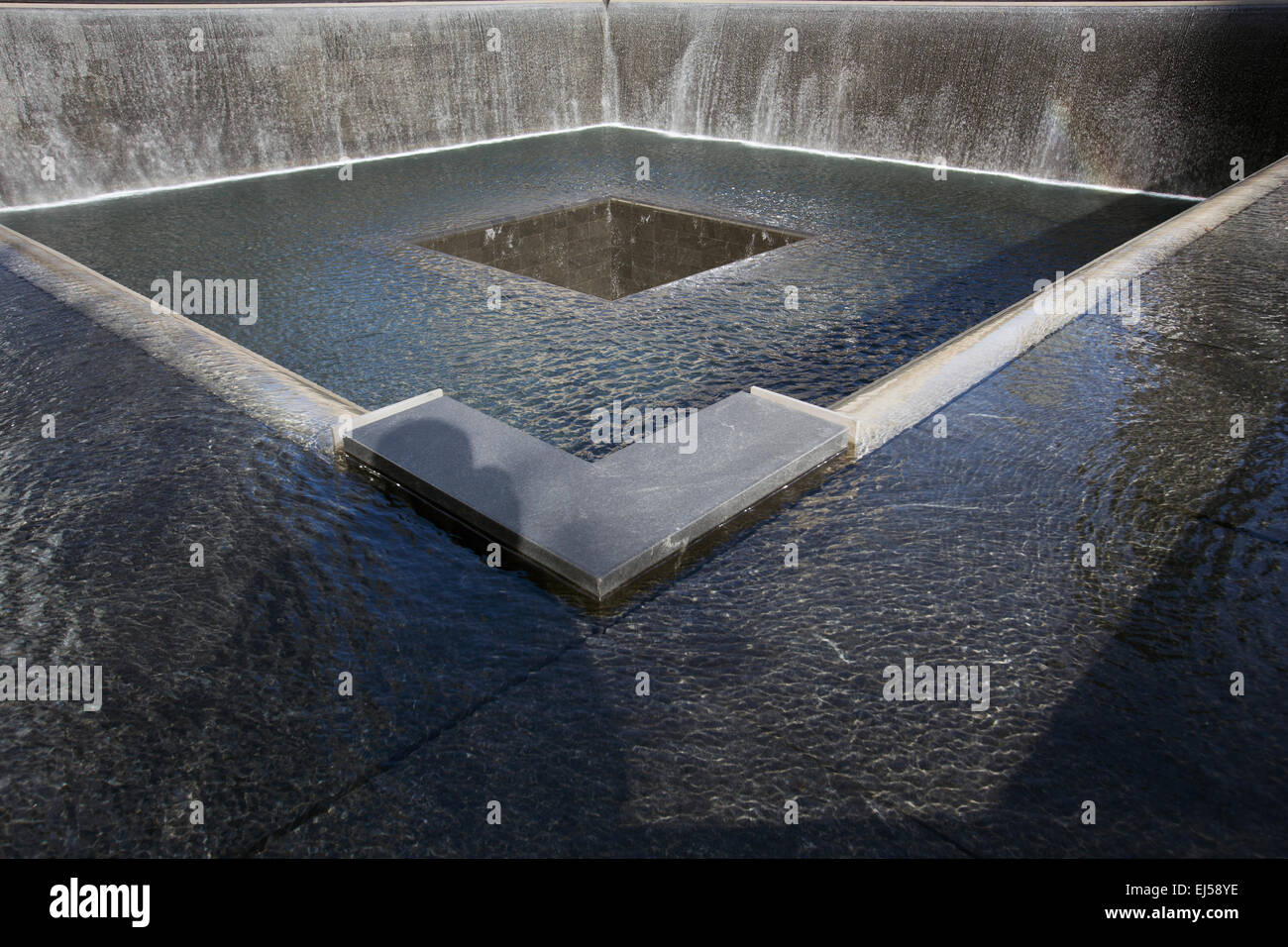 Waterfall Footprint of WTC, National September 11 Memorial, New York City, New York, USA Stock Photo