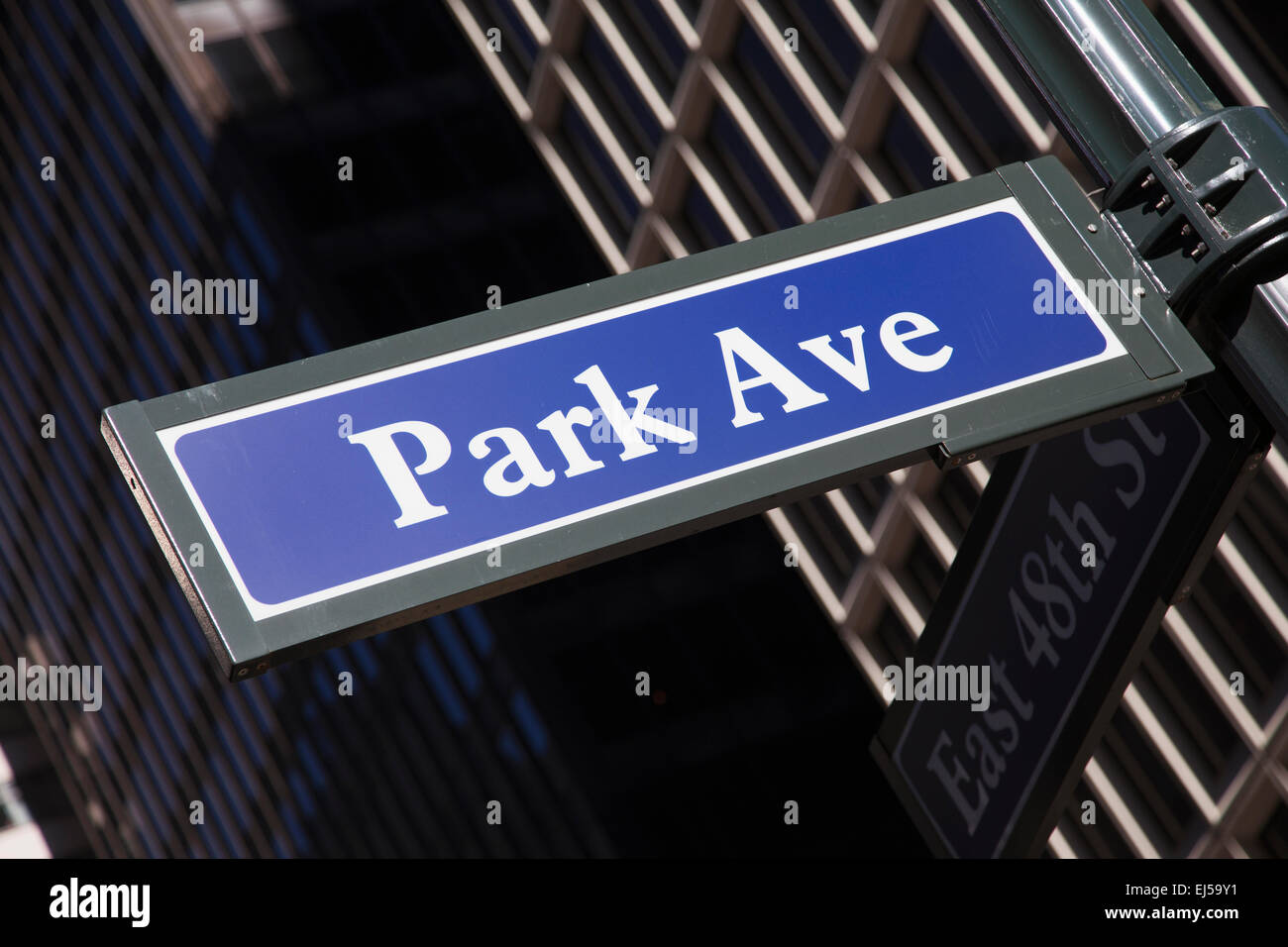 'Park Avenue' road sign, New York City, New York, USA Stock Photo
