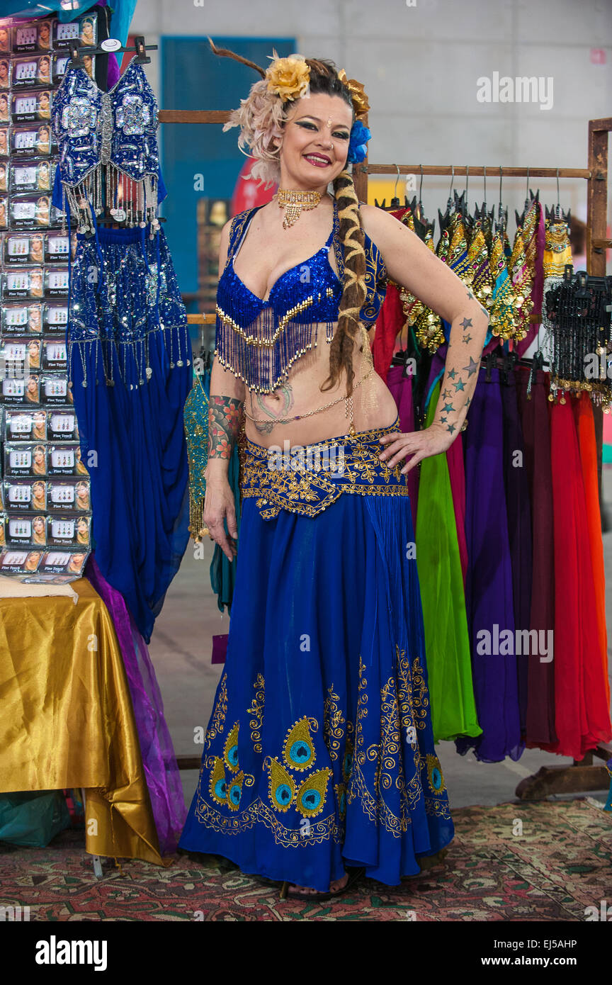 Turin, Italy. 20th March, 2015. Lingotto fair "Festival dell'Oriente" from 20th to 22th March 2015 and from 27th to 30th March 2015 - 20th March 2015 - Minette Del Treppo - belly dancing Credit:  Realy Easy Star/Alamy Live News Stock Photo