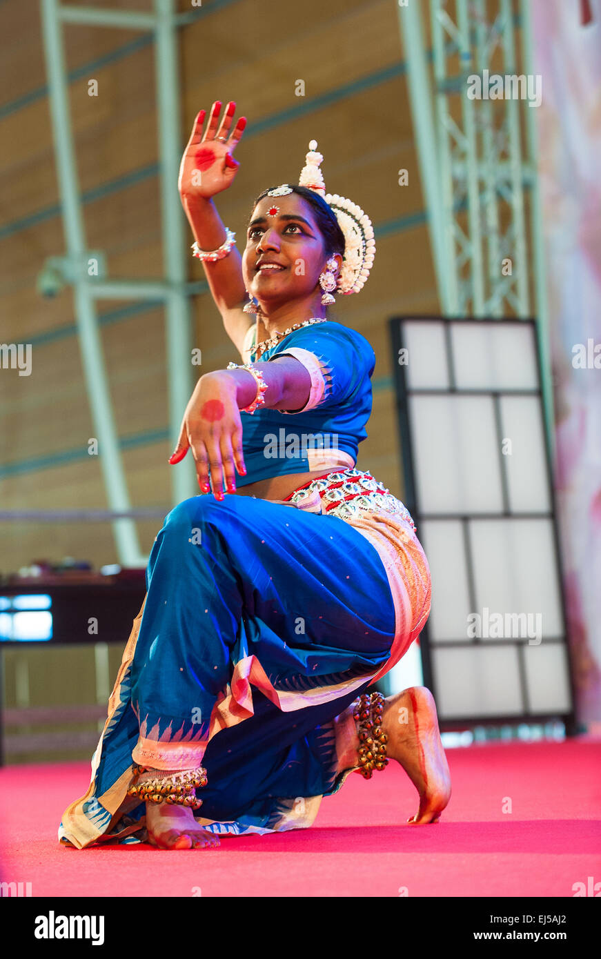 Turin, Italy. 20th March, 2015. Lingotto fair 'Festival dell'Oriente' from 20th to 22th March 2015 and from 27th to 30th March 2015 - 20th March 2015 - India - Traditional Dance Odissi Credit:  Realy Easy Star/Alamy Live News Stock Photo