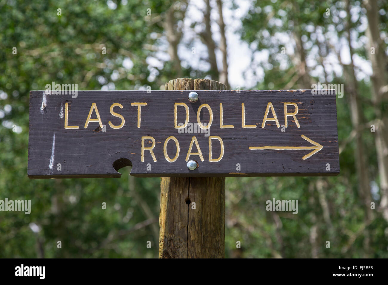 Last Dollar Road, 58P county road, Colorado, USA Stock Photo