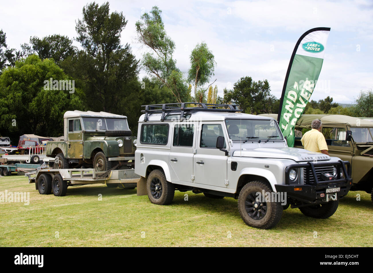 Old Land Rovers on display at Bendemeer March 2015 Stock Photo