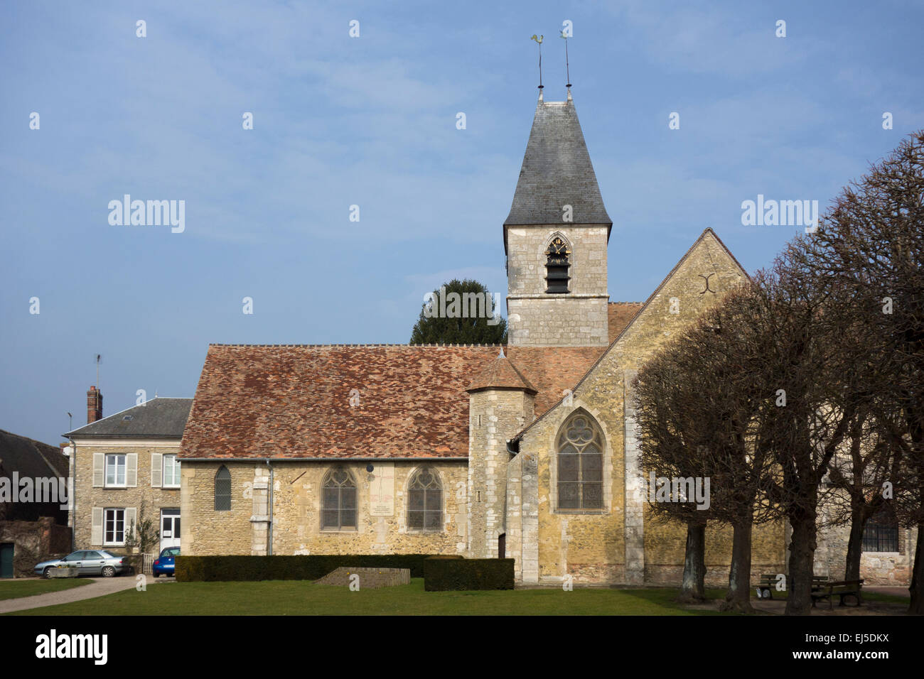 Church of Saint Denis (Église Saint-Denis), Écos, Eure, Upper Normandy, France Stock Photo