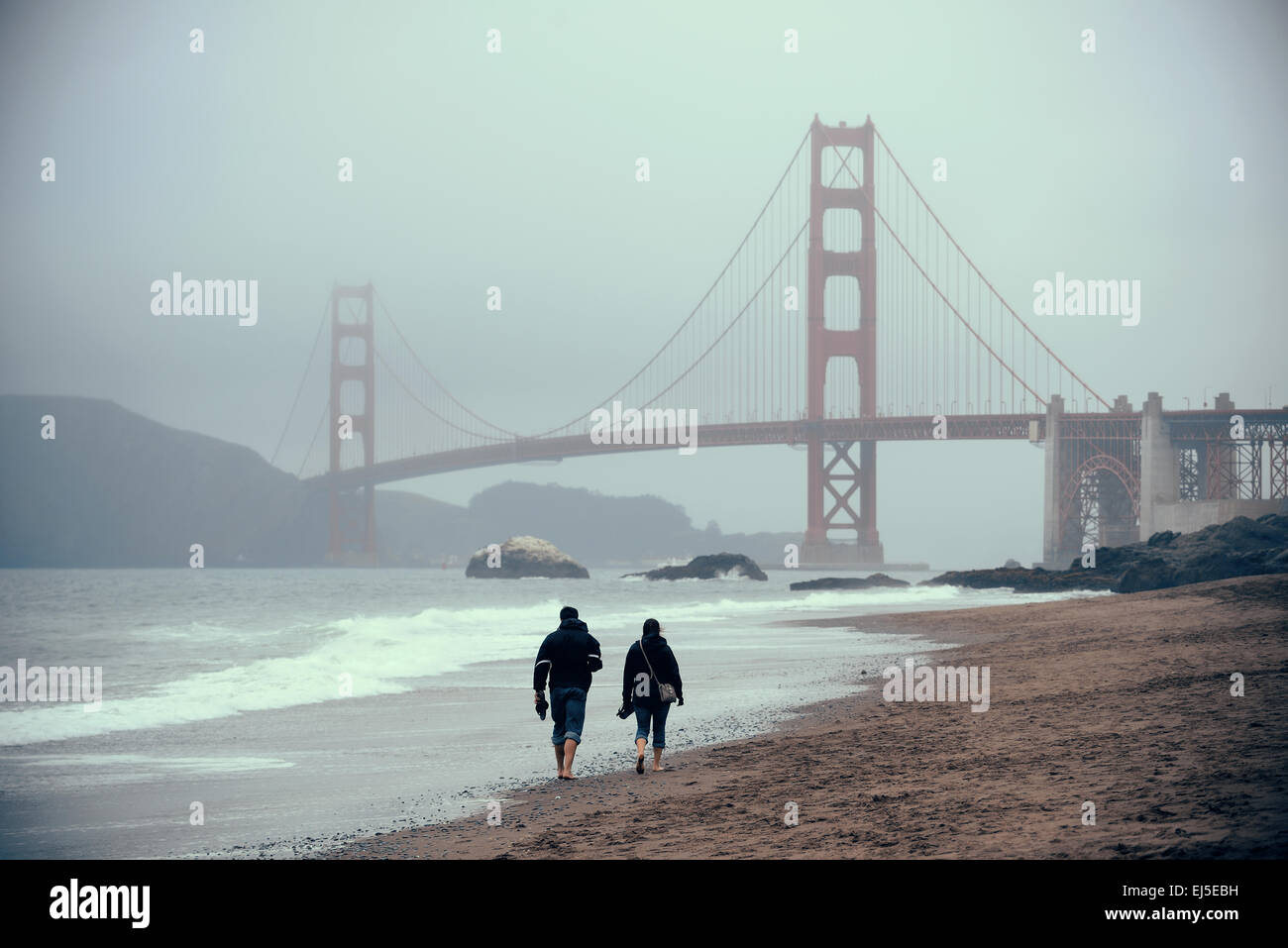 Golden Gate Bridge in San Francisco at Baker Beach Stock Photo - Alamy