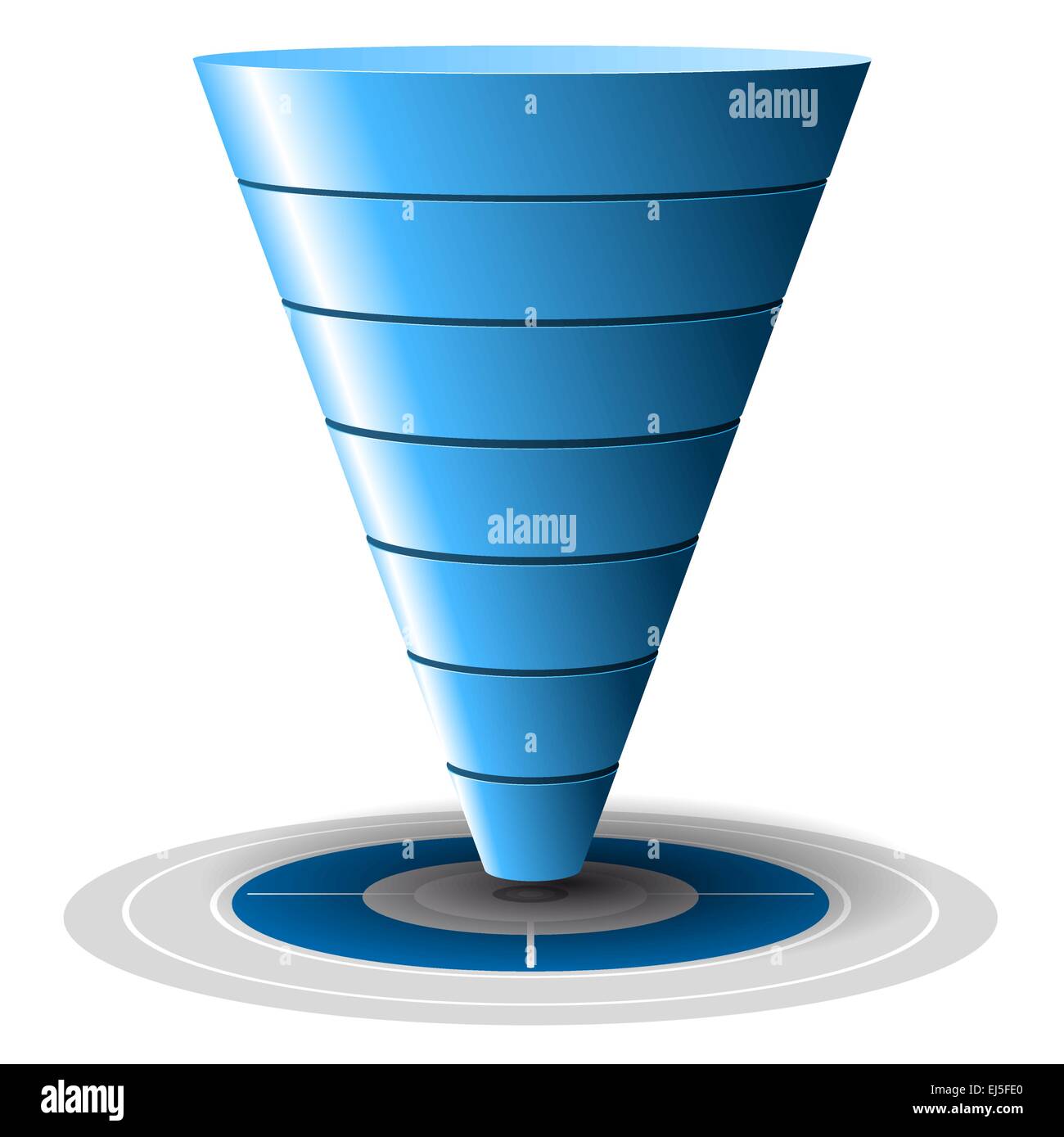 Conversion or sales funnel. Vector graphics Stock Vector
