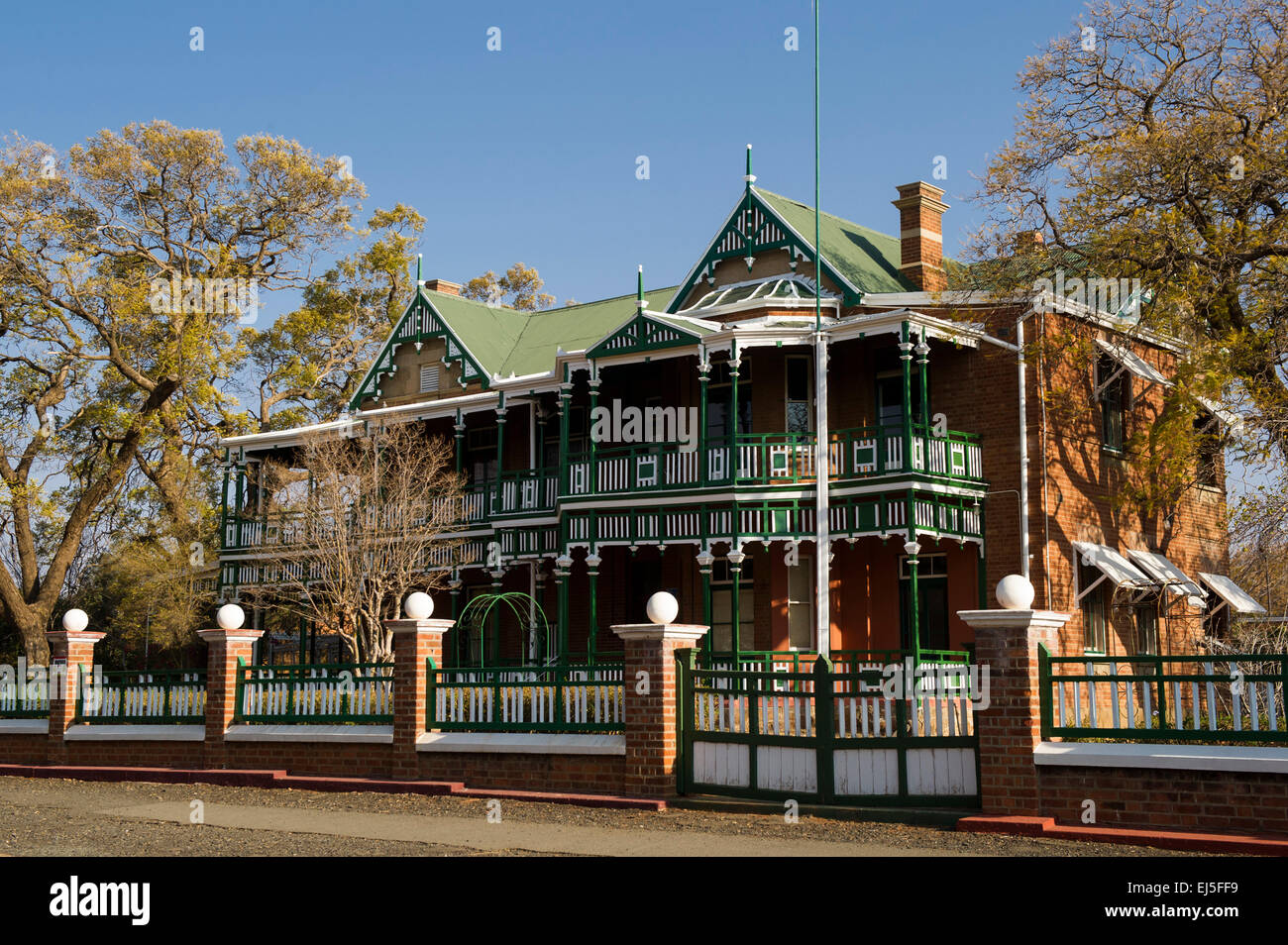 Dunluce, Victorian house with wooden facade, Kimberley, South Africa Stock Photo