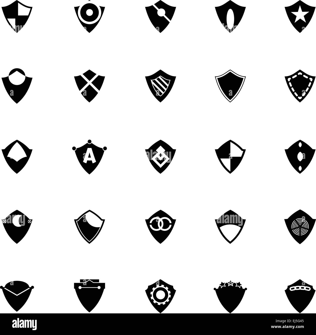 Design shield icons on white background, stock vector Stock Vector ...