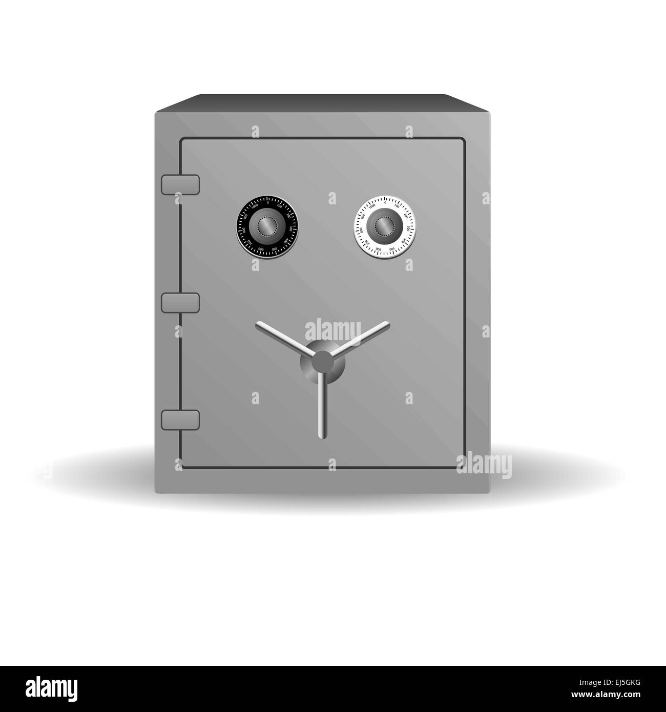 Double lock safe icon isolated on white background, vector illustration Stock Vector