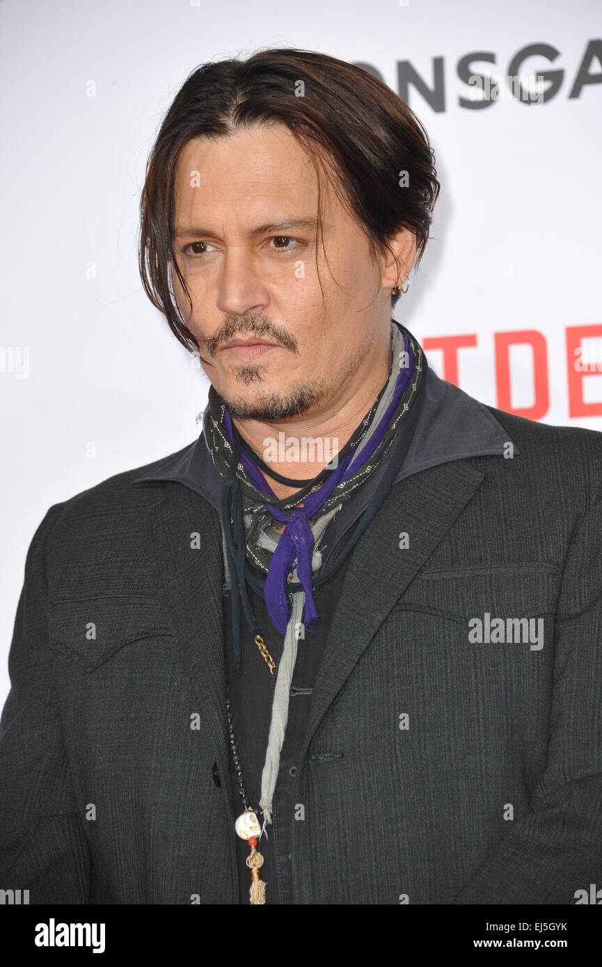LOS ANGELES, CA - JANUARY 21, 2015: Johnny Depp at the Los Angeles ...