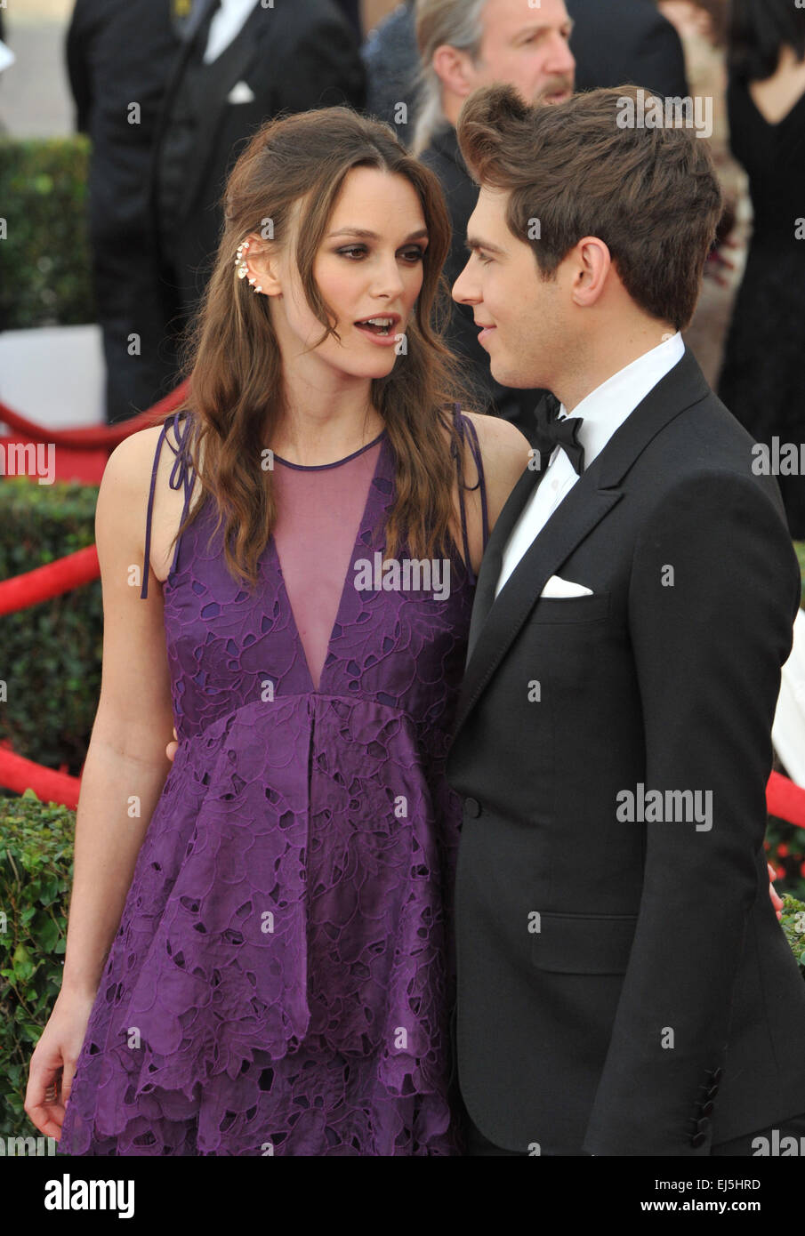 LOS ANGELES, CA - JANUARY 25, 2015: Keira Knightley & husband James