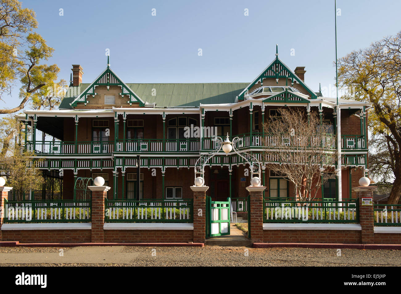 Dunluce, Victorian house with wooden facade, Kimberley, South Africa Stock Photo
