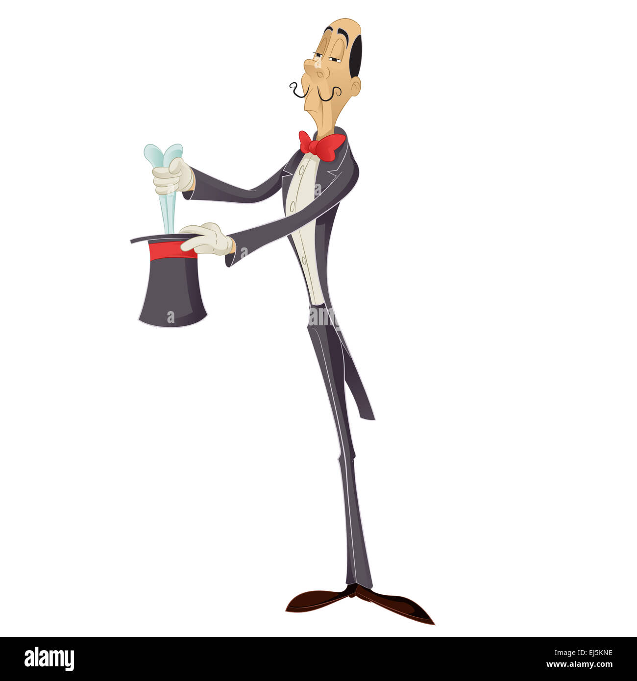 Vector image of an  cartoon haughty magician Stock Photo