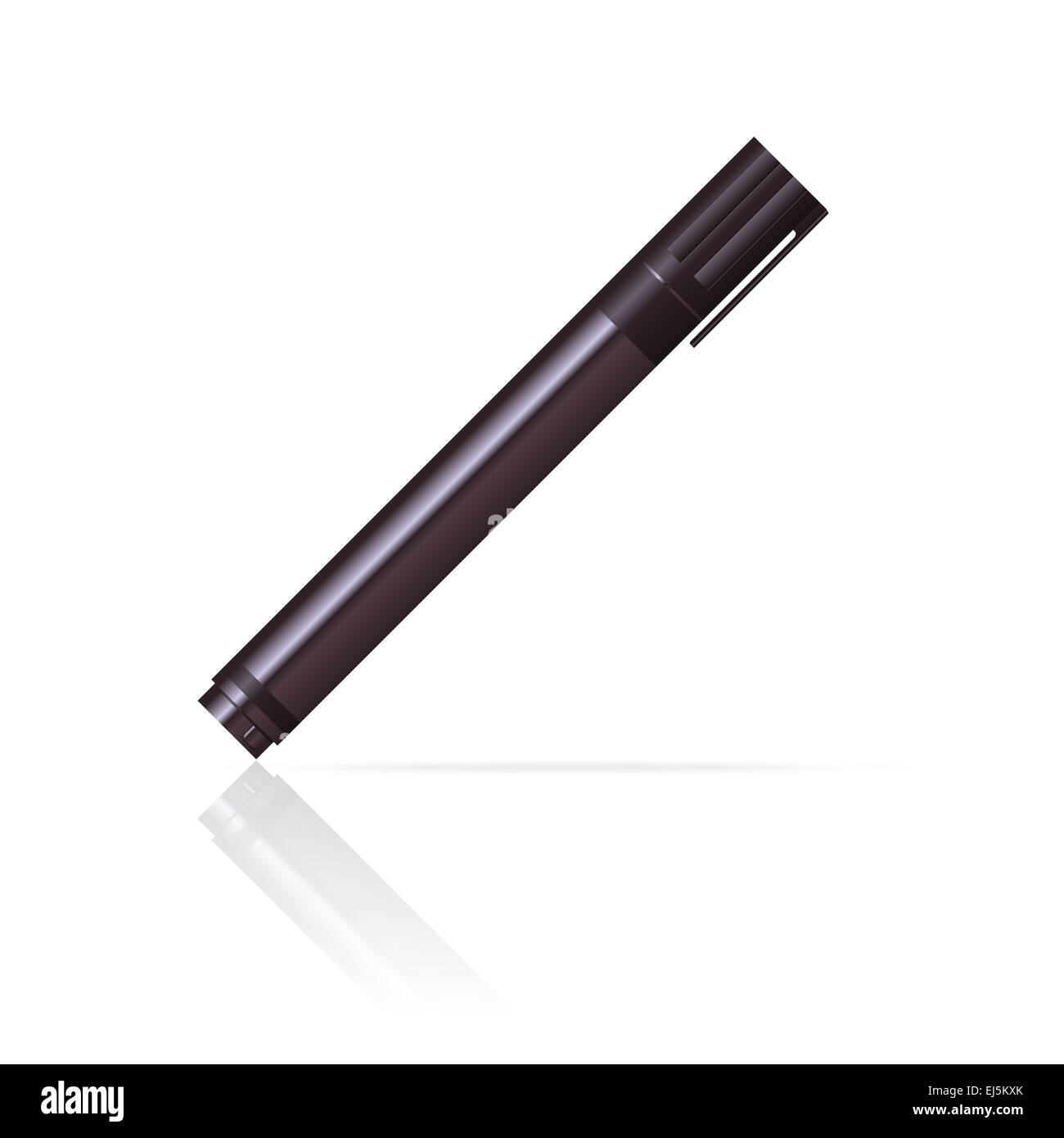 Vector image of an realistic black Marker Stock Photo