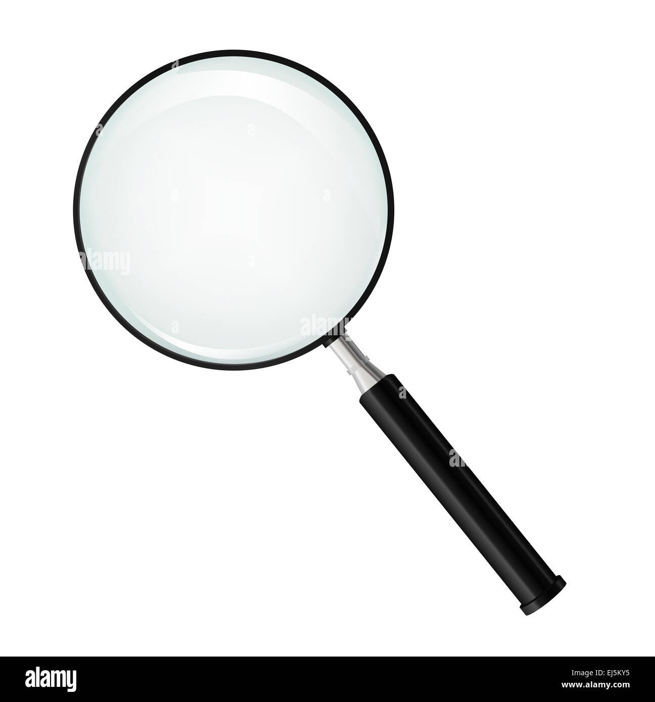 Vector image of a metallic Magnifying glass Stock Photo - Alamy