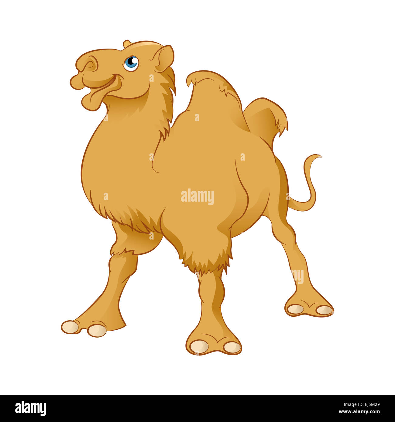 Vector image of an yellow Cartoon Camel Stock Photo