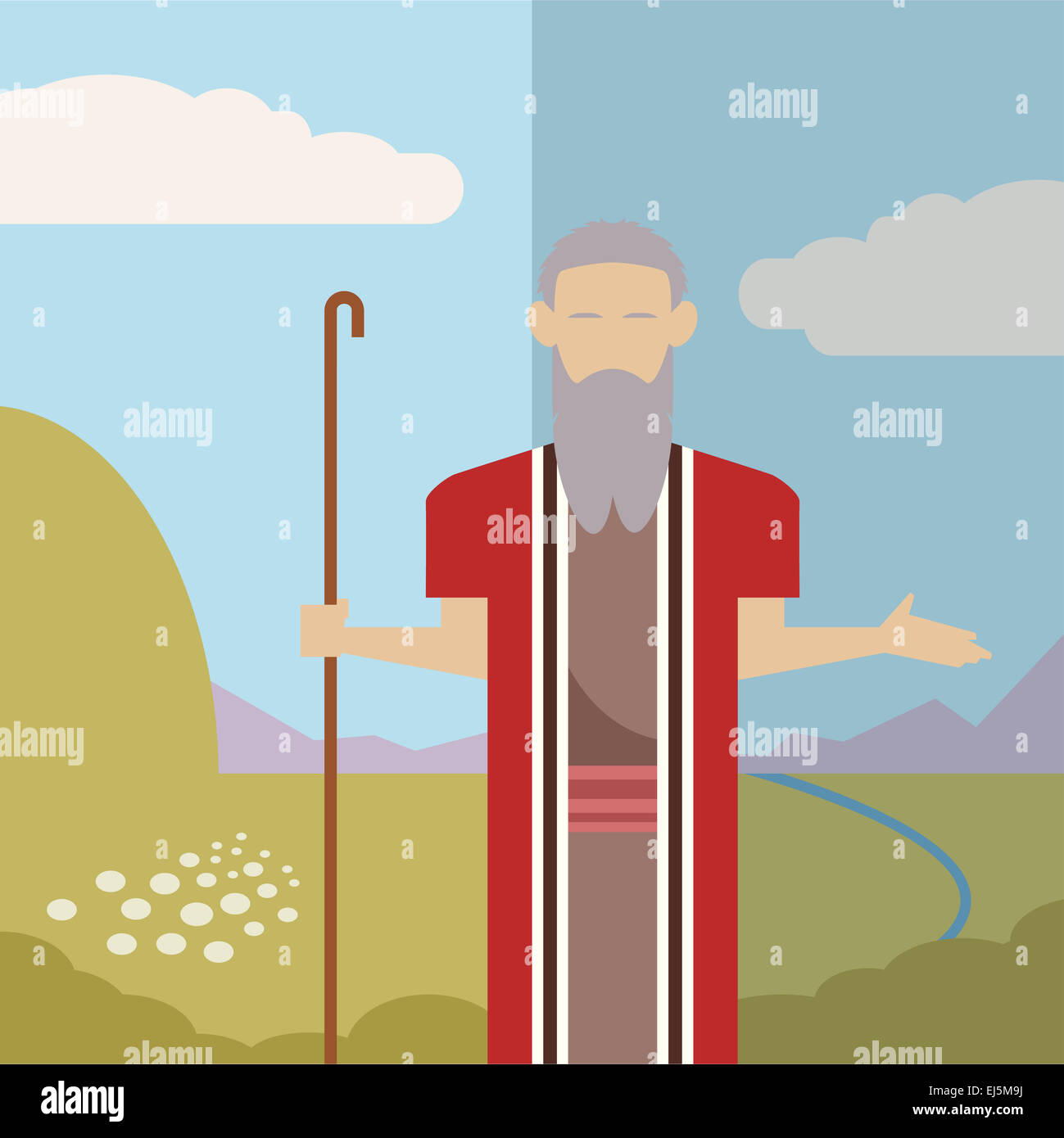 Vector image of an icon of Moses Stock Photo Alamy