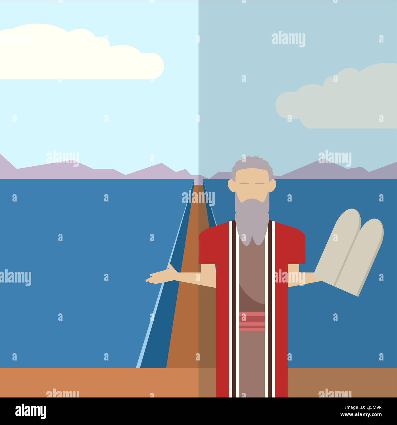 Vector image of an icon of Moses Stock Photo - Alamy