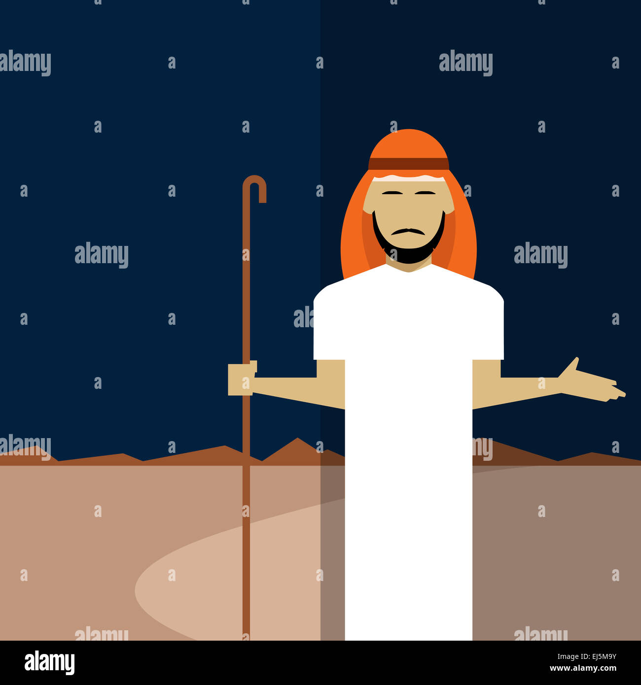 Vector image of an icon with Islam simbols Stock Photo