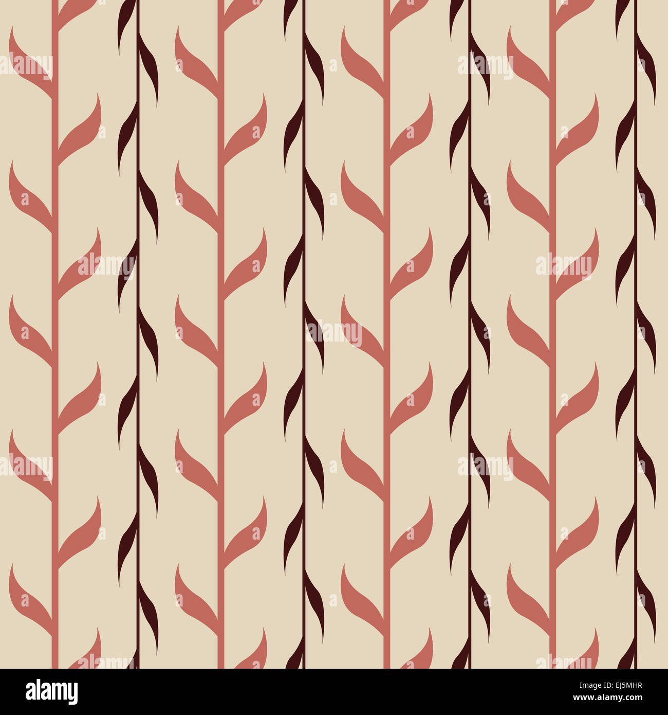 vector image of seamless pattern with branches Stock Photo - Alamy