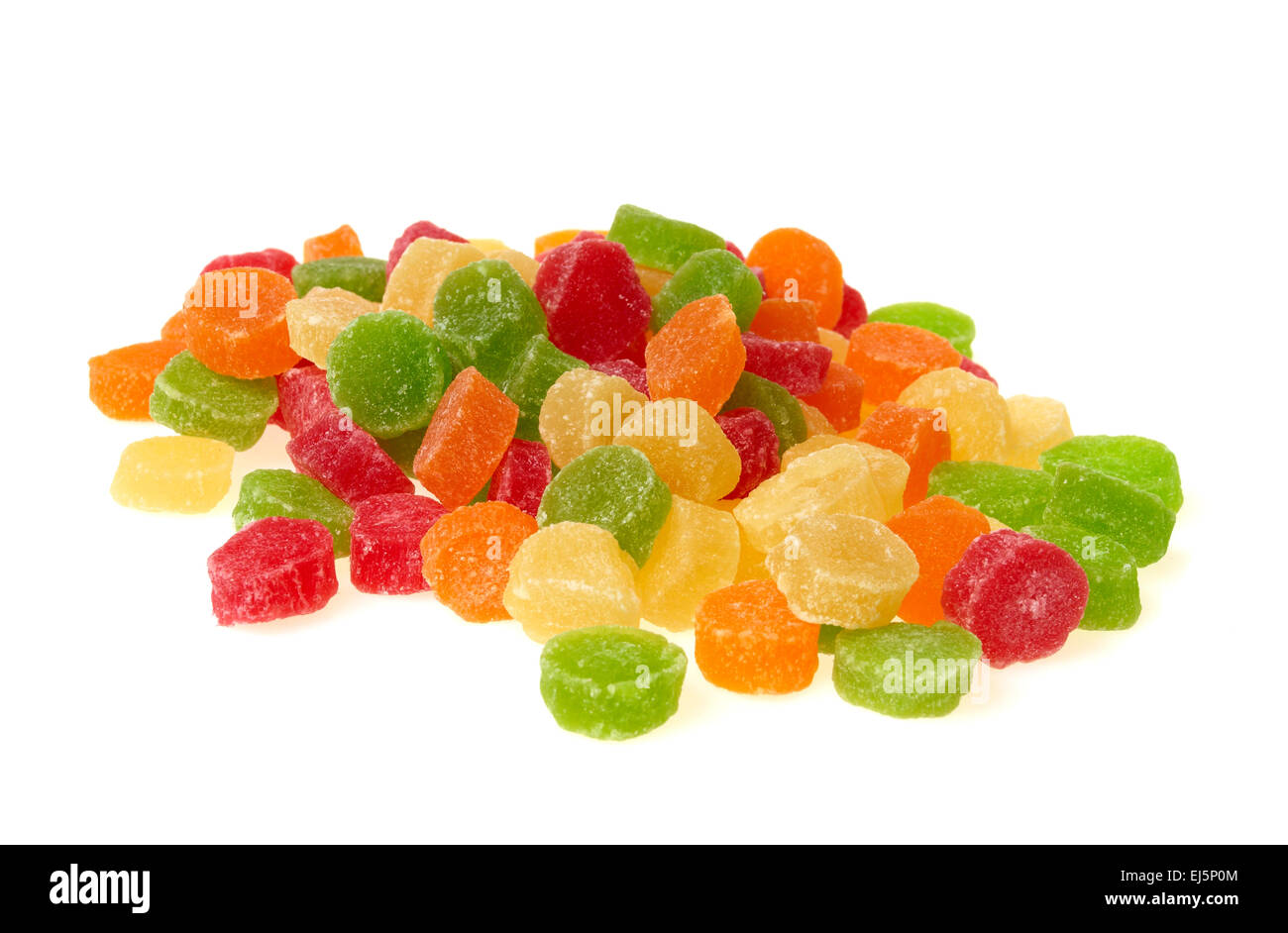 Pineapple chunks. Candied fruits Stock Photo