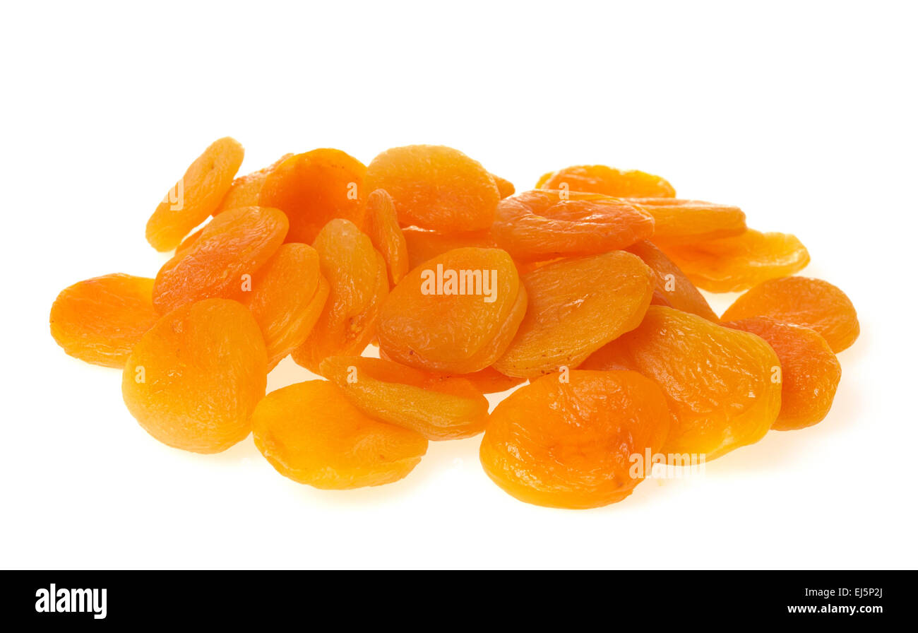 Dried apricots isolated on white Stock Photo Alamy