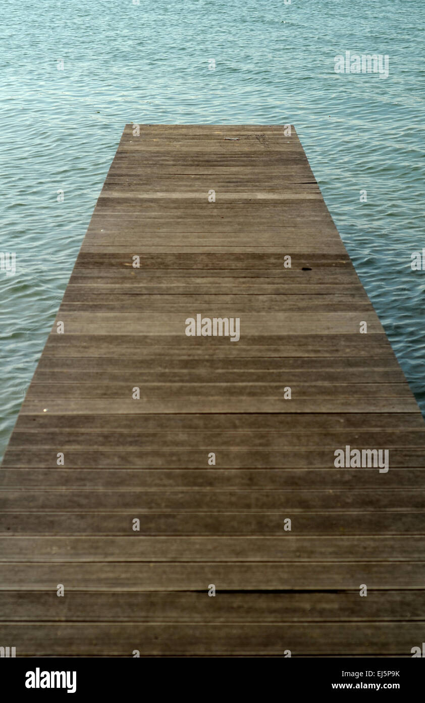 Old wooden empty pier hi-res stock photography and images - Alamy