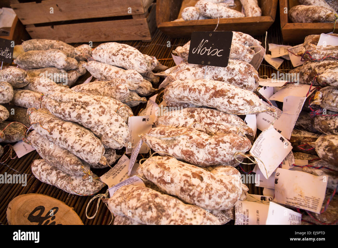 French Sausage outdoor Stall France, Europe Stock Photo Alamy
