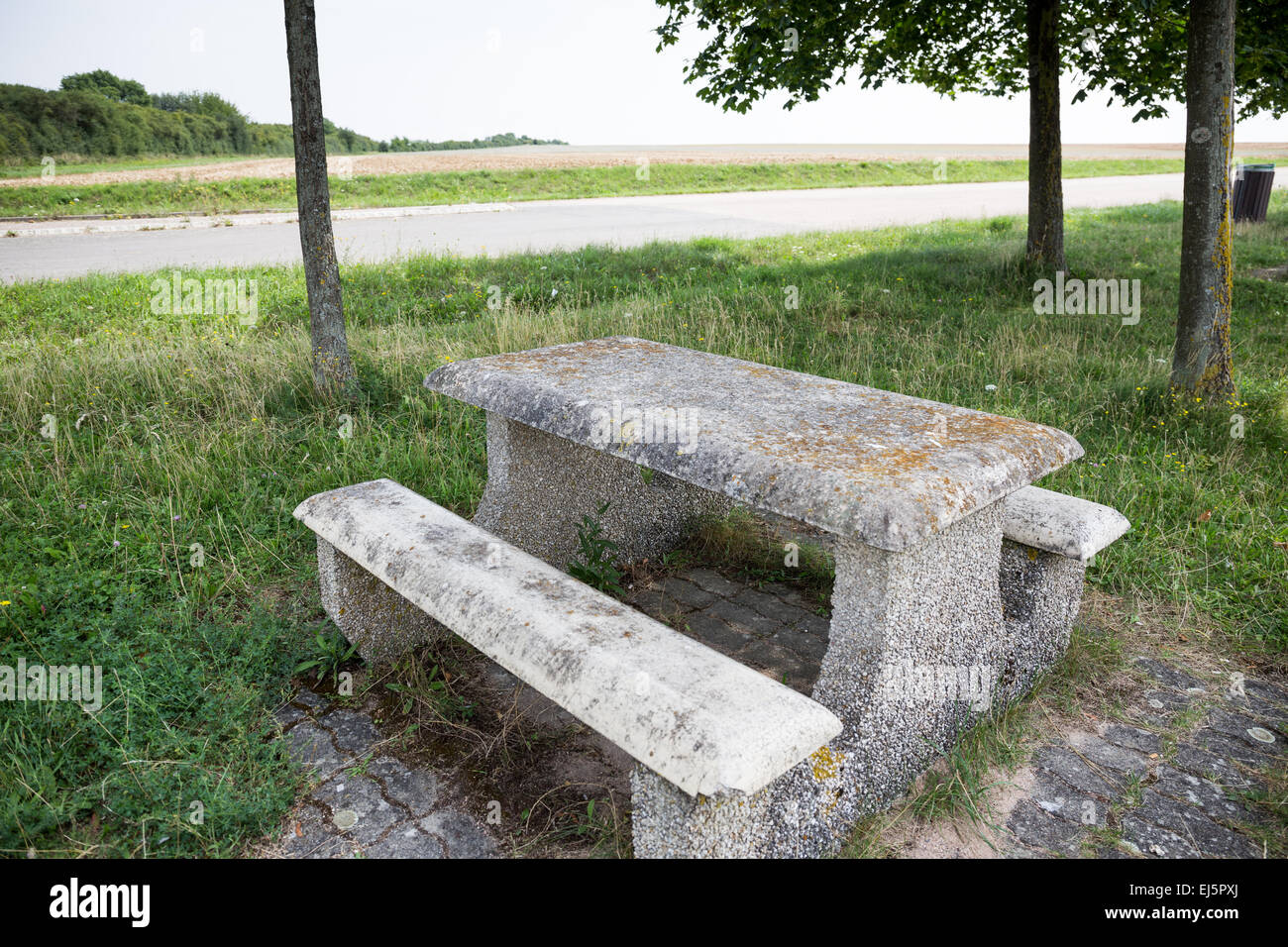Picnic table, France, Europe Stock Photo Alamy