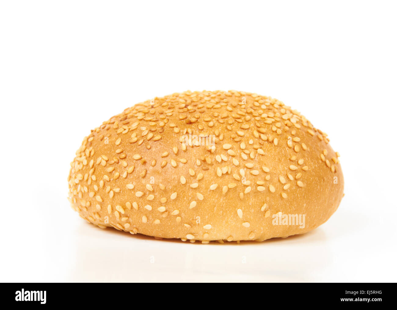 Sesame seed bun isolated on white background Stock Photo Alamy
