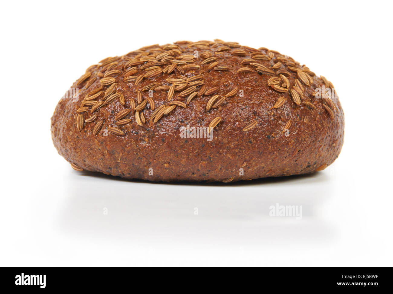 Caraway seed bun isolated on white background Stock Photo Alamy
