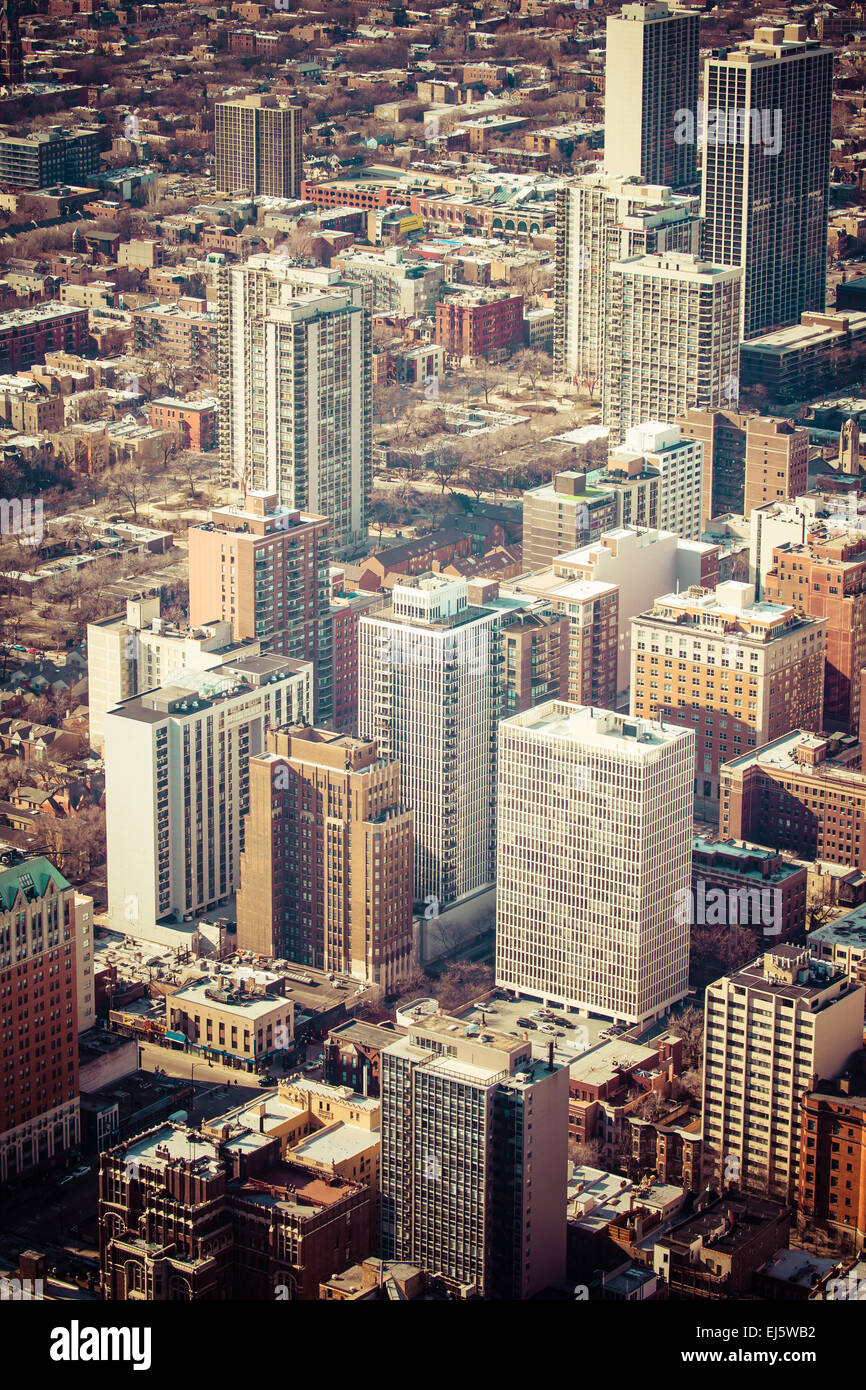 Chicago Skyline Aerial View Stock Photo - Alamy