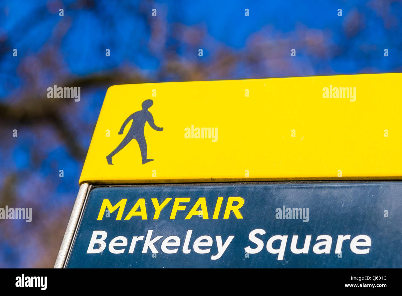 Berkeley Square Mayfair sign - London Stock Photo
