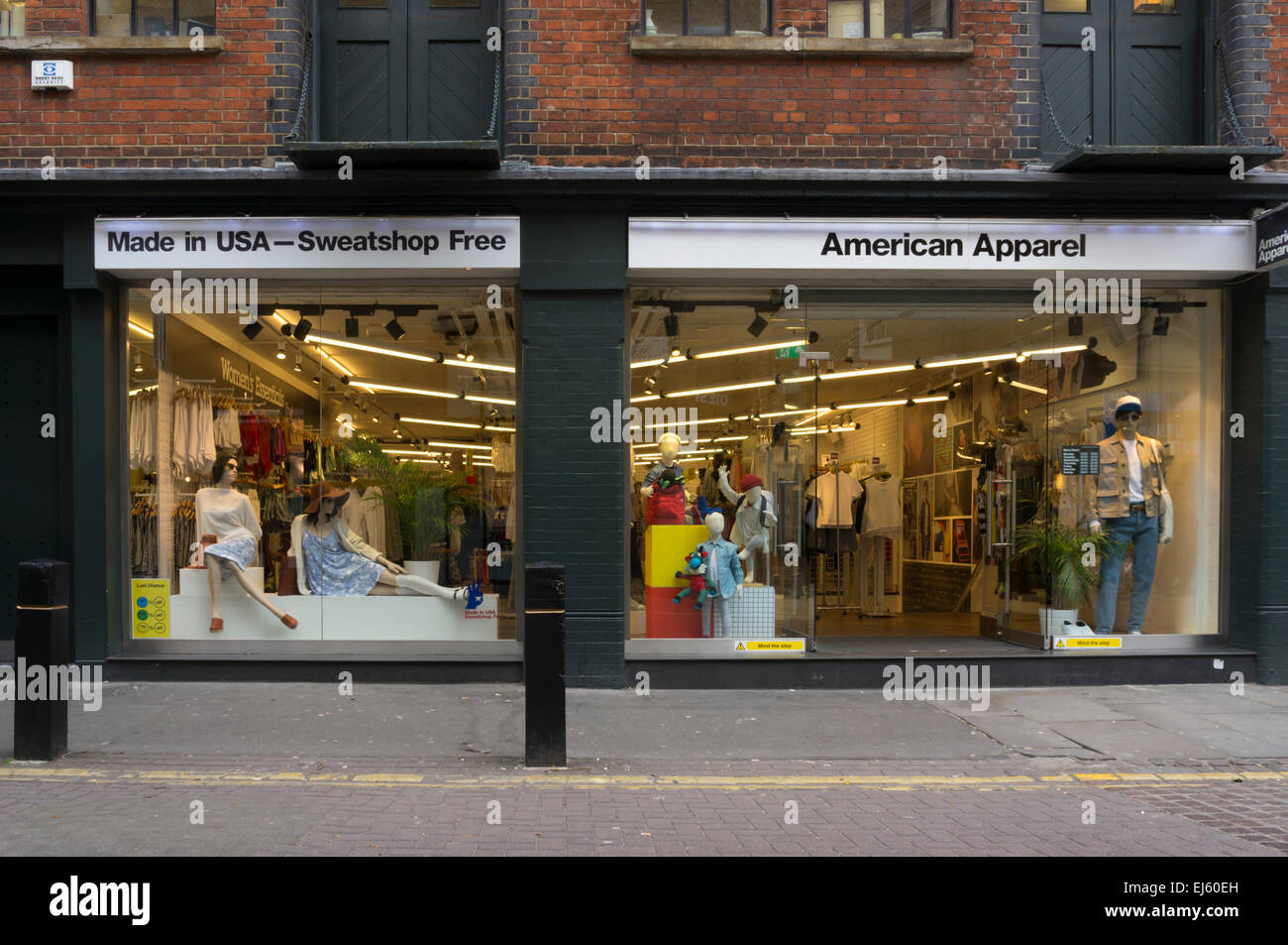 American Apparel shop in Covent Garden, Central London. Stock Photo